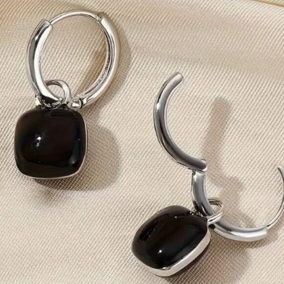 ♥️5 for $25♥️ Square Bean Drop Earrings French-Inspired Boho Copper Crafted - Picture 2 of 7